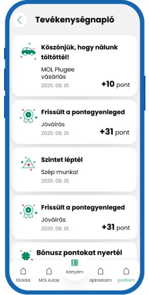 Hol látom a pontjaimat?